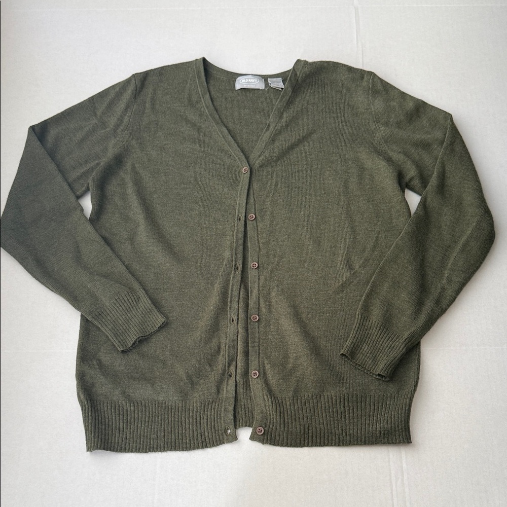 Old Navy Collection Vintage Wool Blended Olive Knit Sweater